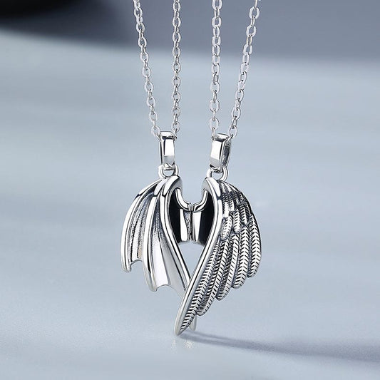 Matching Angel Wings Necklaces Set for 2