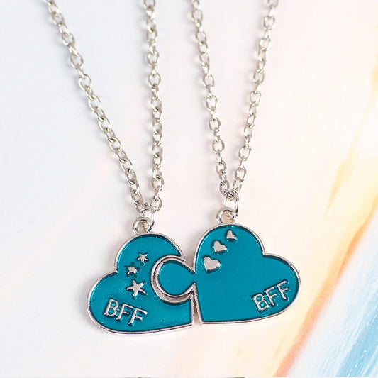 Bff Interlocking Hearts Necklaces Set