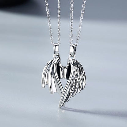 Matching Angel Wings Necklaces Set for 2