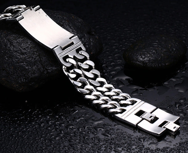 Customized Skull Bracelet Gift for Men Bikers Stainless Steel