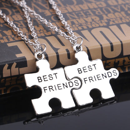 Jigsaw Puzzle BFF Necklaces Birthday Gift Set for 2