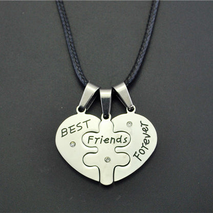 Bestfriends Forever 3 Pendants Set Engravable Jewelry Set