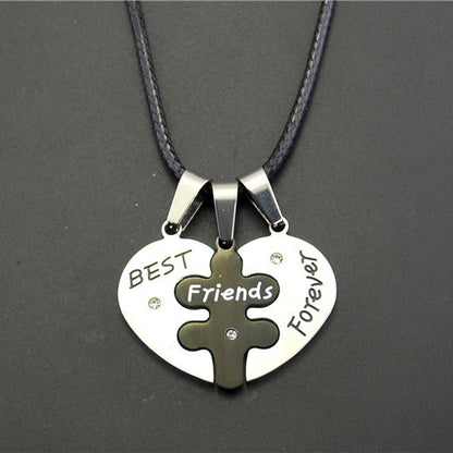 Bestfriends Forever 3 Pendants Set Engravable Jewelry Set