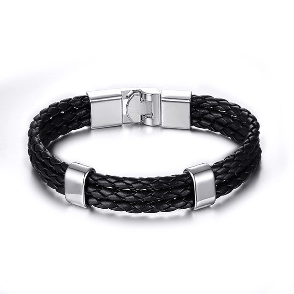 Personalized Mens Jewelry Bracelet Black Alloy