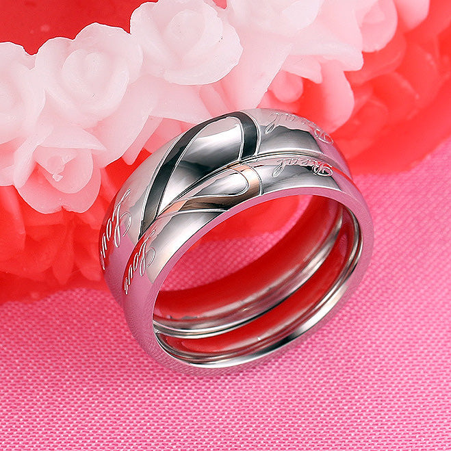 Amazon.com: Story Jewellery Heart Rings for Women, Heart-Cut Half Enamel Promise  Rings for Mother Daughter Best Friends, Silver Plated Jewelry Gifts  Birthday Christmas Valentines Gifts for Women(Silver BK 05) : Clothing,  Shoes