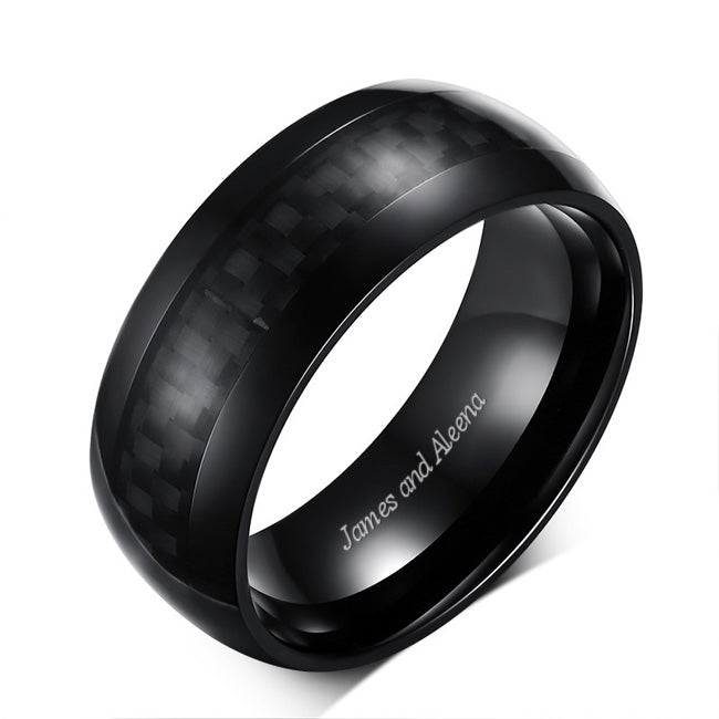 Guys Promise Ring Anniversary Gift Idea for Boyfriend 8mm