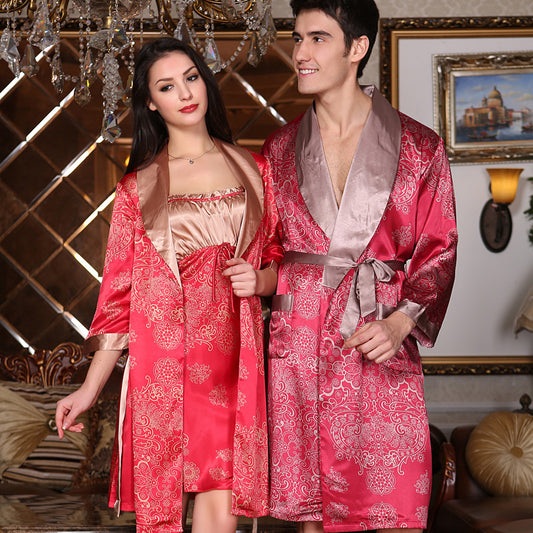 Matching Comfortable Nightgown Set for Couples