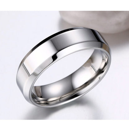 Engraved Mens Simple Ring Titanium