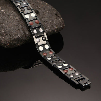 Engraved Magnetic Bracelet for Him Stainless Steel