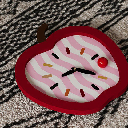 Apple-icious Silent Kids Wall Clock — 14.6" (MDF)