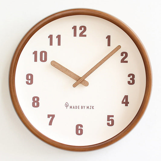 Nordic Whisper: Natural Wood Silent Wall Clock (12")