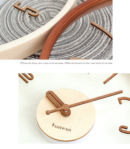 Modern Fusion: Wood & Acrylic Silent Wall Clock (12")