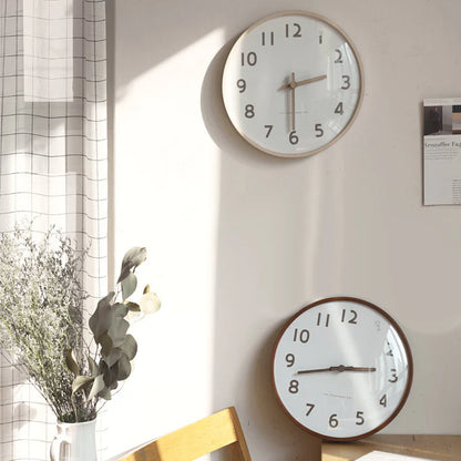 Serene Harmony: Natural Wood Nordic Silent Wall Clock (12")