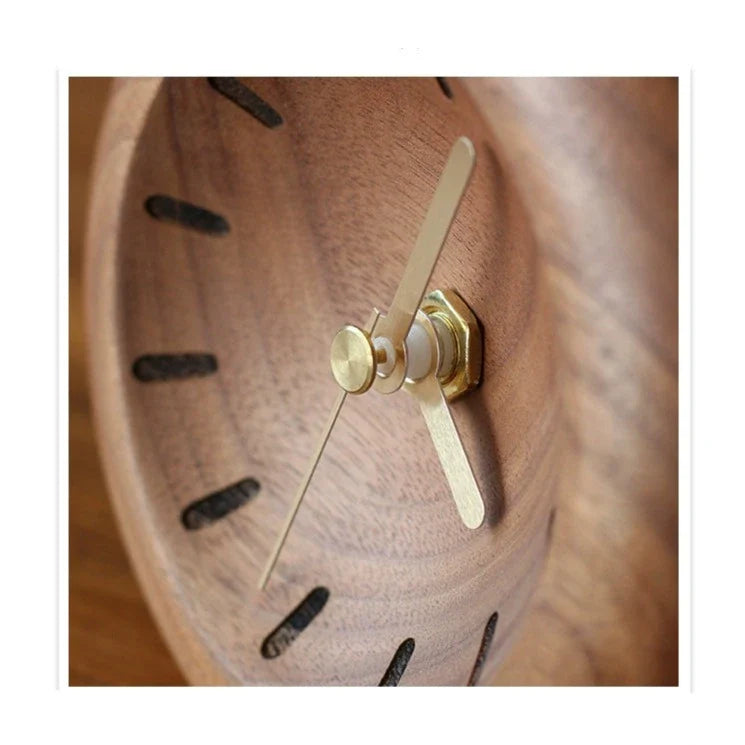 Walnut Desk Clock – Solid Wood, Silent Minimalist