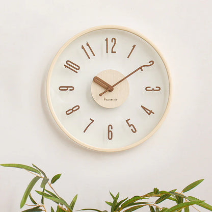 Modern Fusion: Wood & Acrylic Silent Wall Clock (12")