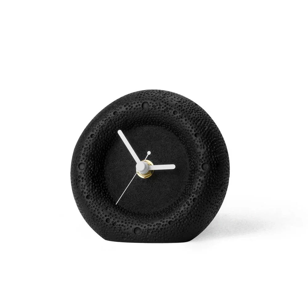 Nordic Sandstone Desk Clock – Silent, Minimalist (12×12×4 cm)