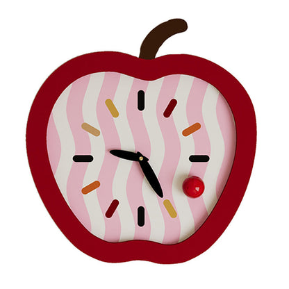 Apple-icious Silent Kids Wall Clock — 14.6" (MDF)