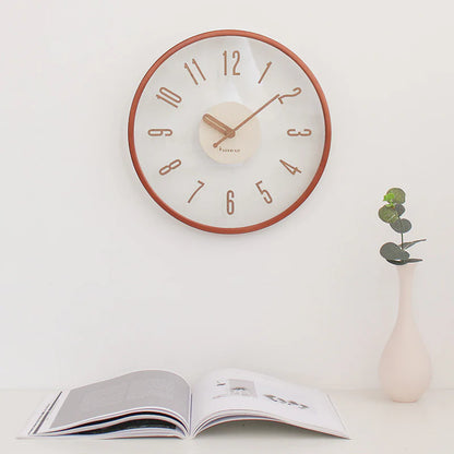 Modern Fusion: Wood & Acrylic Silent Wall Clock (12")