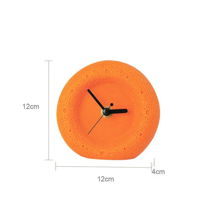 Nordic Sandstone Desk Clock – Silent, Minimalist (12×12×4 cm)