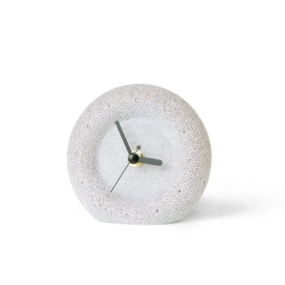 Nordic Sandstone Desk Clock – Silent, Minimalist (12×12×4 cm)