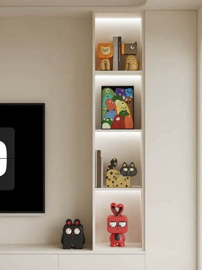 Cute Cat Kids Bedroom Silent Clock – Resin (27×25 cm)