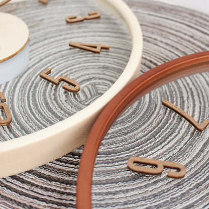 Modern Fusion: Wood & Acrylic Silent Wall Clock (12")