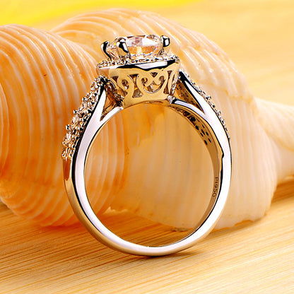 1.2 Carat Halo Diamond Wedding Ring for Her