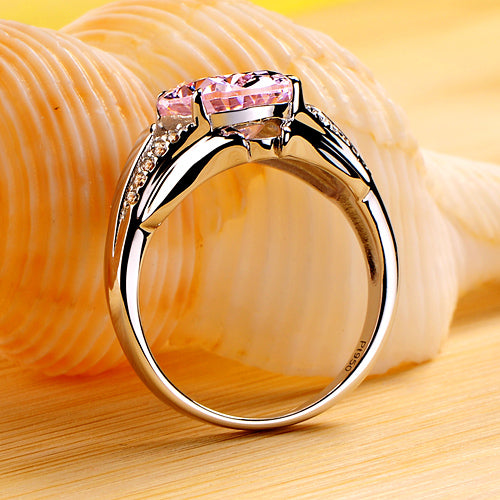 Engraved 3 Carats Oval Cut Diamond Wedding Ring
