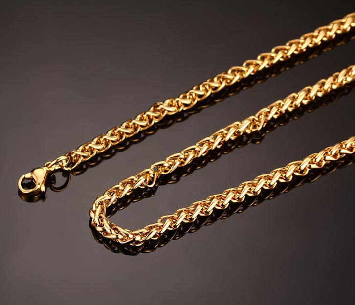 Mens Chain Necklace Stainless Steel Birthday Gift