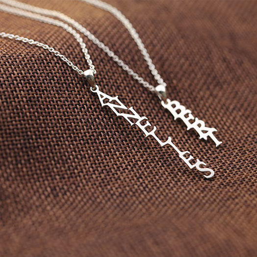 Custom Vertical Name Necklace