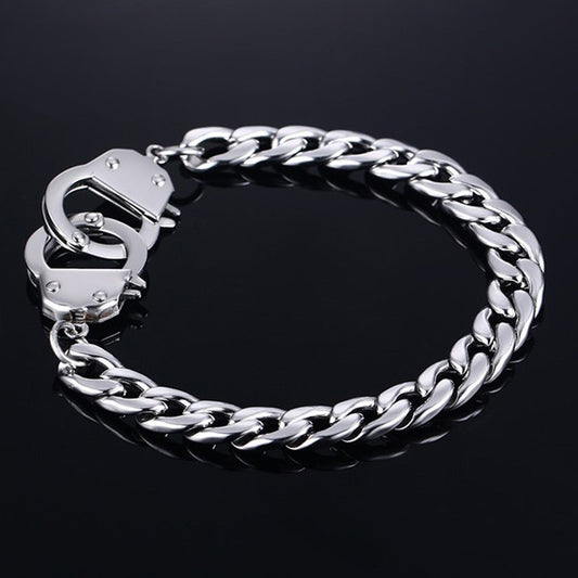 Personalized HandCuffs Promise Bracelet for Men