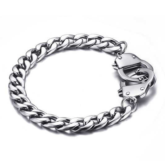 Personalized HandCuffs Promise Bracelet for Men