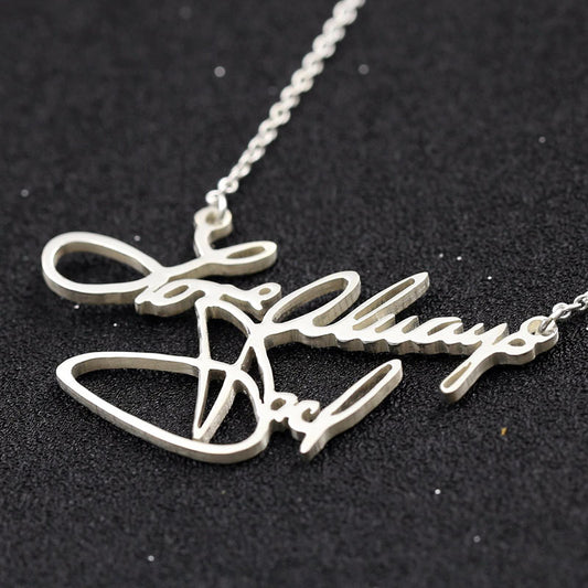 Custom Signature Handwriting Necklace