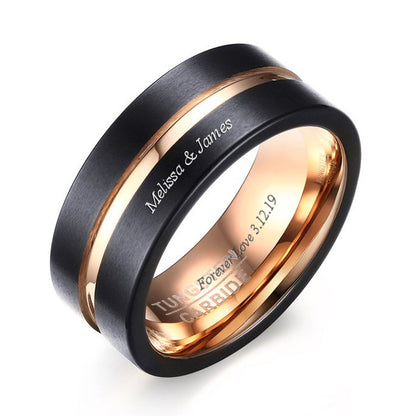Tungsten Promise Ring Anniversary Gift for Him 8mm