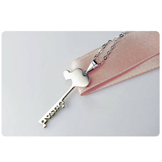 Key Shaped Custom Name Necklace