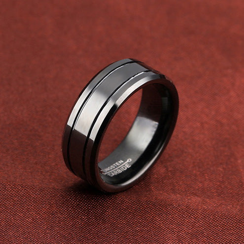Custom Tungsten Mens Ring Christmas Gift 8mm