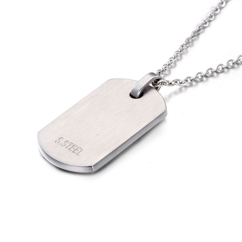 Engravable Army Name Tag Pendant Necklace