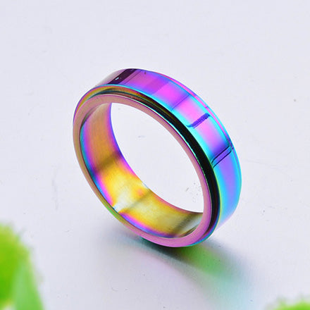 Personalized Mens Spinner Fidget Promise Ring 8mm