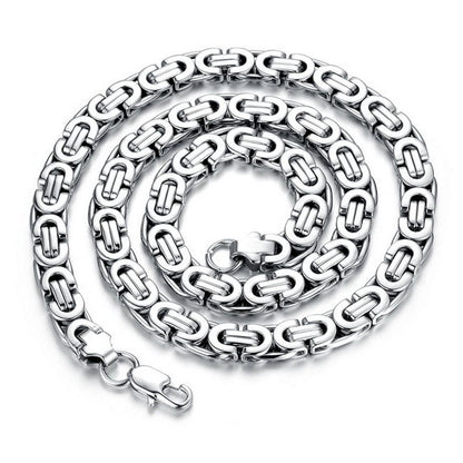 Thick Byzantine Flat Chain for Men Christmas Gift