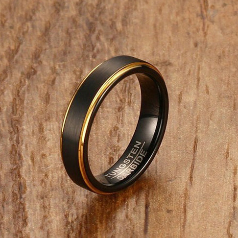 Custom Name Mens Wedding Band Tungsten 5mm