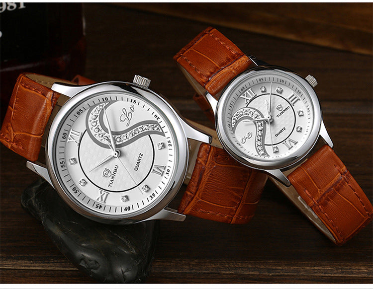 Matching Half Hearts Couple Watch Gift Set