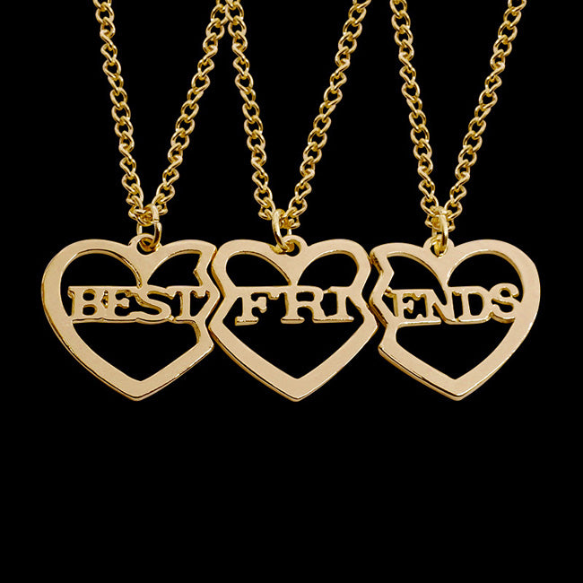 Bff Best Friends 3 Piece Necklaces Anniversary Gift