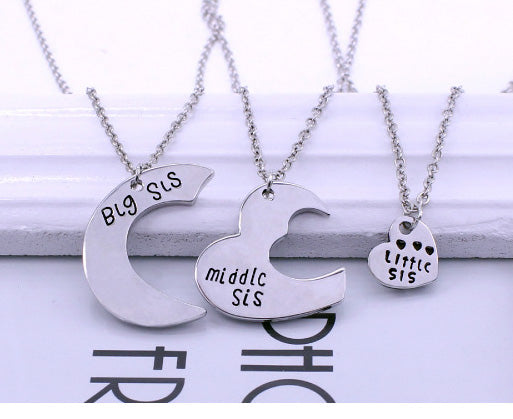 Personalized 3 Girls Sister Necklace, Sister Necklace For 3, Daughters  Girls Jewelry, 3 Heart Necklace, 3 Daughters, Gift For Her | Fruugo US