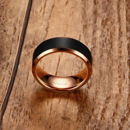 Mens Engraved Tungsten Promise Ring