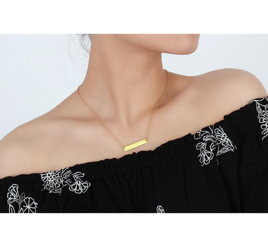 Custom Name Plate Necklace for Her