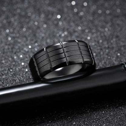 Custom Promise Ring for Him Black Titanium