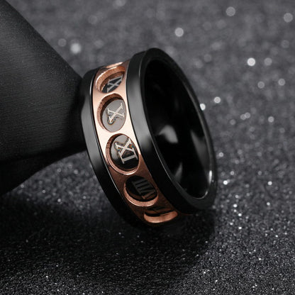 Custom Mens Fidget Spin Promise Ring 9mm