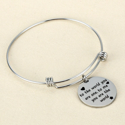 Custom Charm Bangle Bracelet Gift for Girlfriend