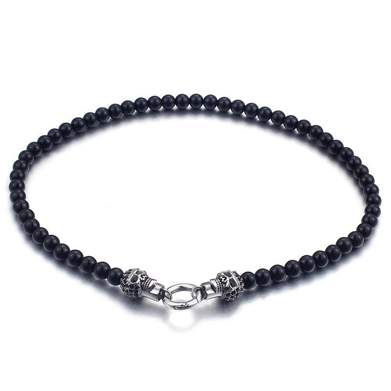 Mens Beads Chain Necklace Boyfriend Birthday Gift