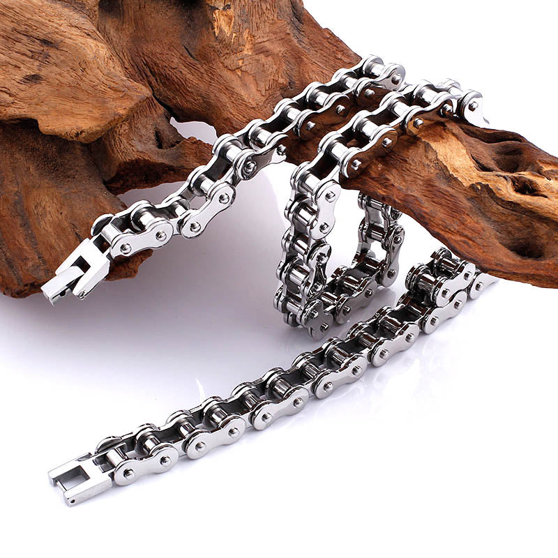 Bike Chain Necklace Jewelry Gift for Men 55cm